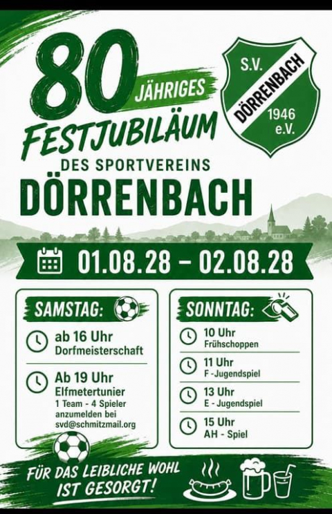 80 Jahre Sportverein Dörrenbach