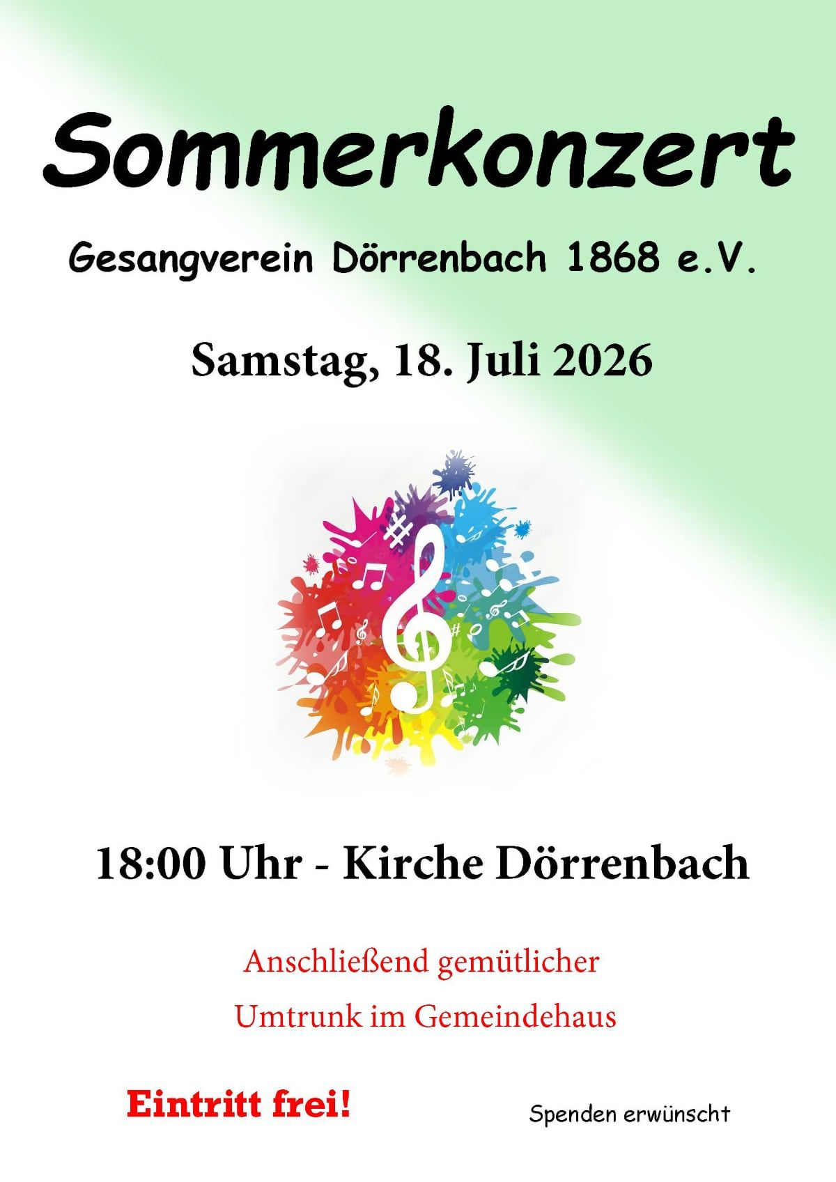 Sommerkonzert_2026-Gesangsverein Dörrenbach