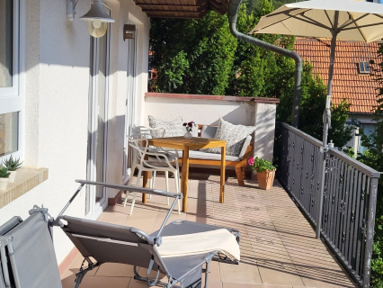 Domizil-Lavendel Dörrenbach Unser  Balkon mit  Sonne